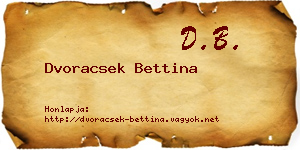 Dvoracsek Bettina névjegykártya